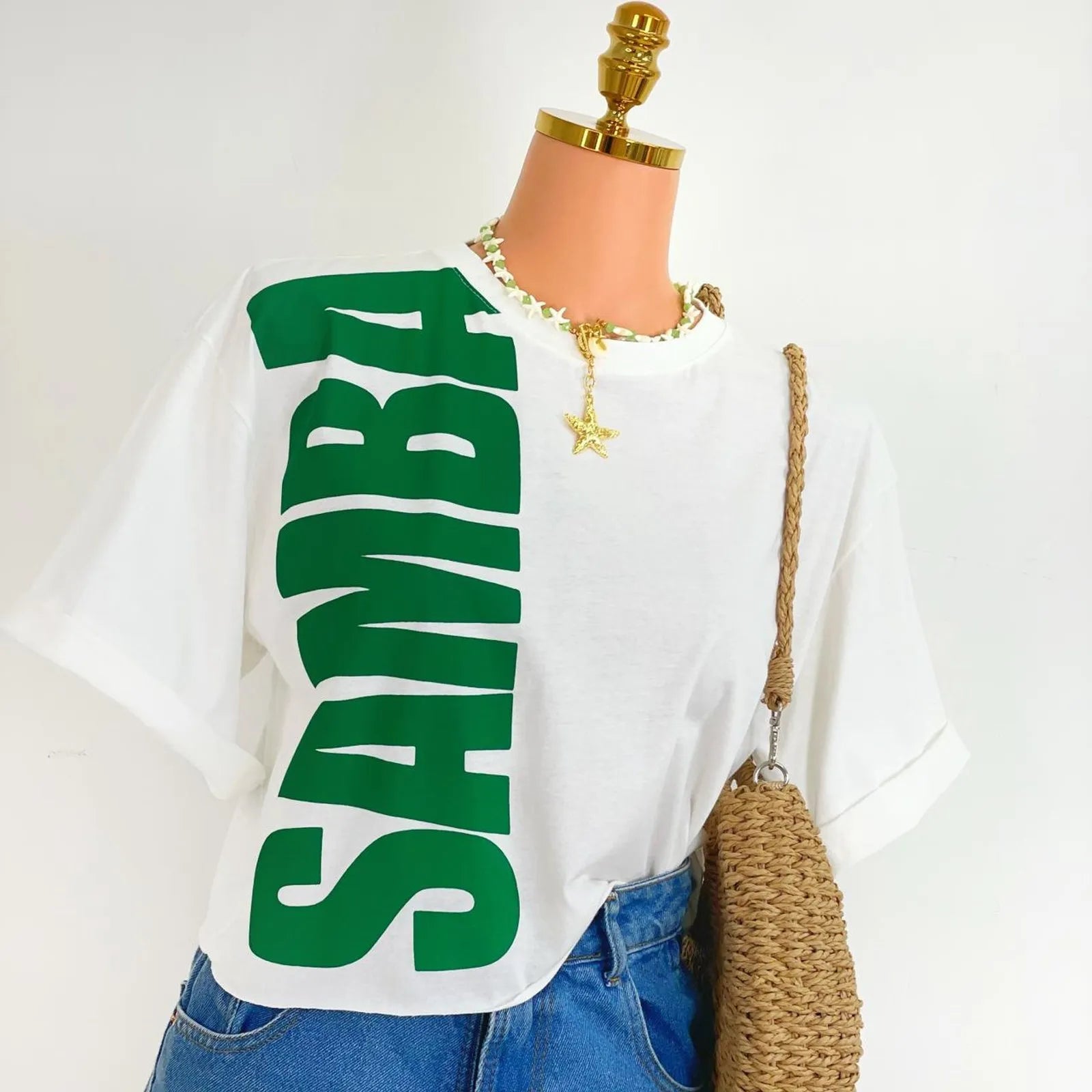 Cropped Oversized Samba